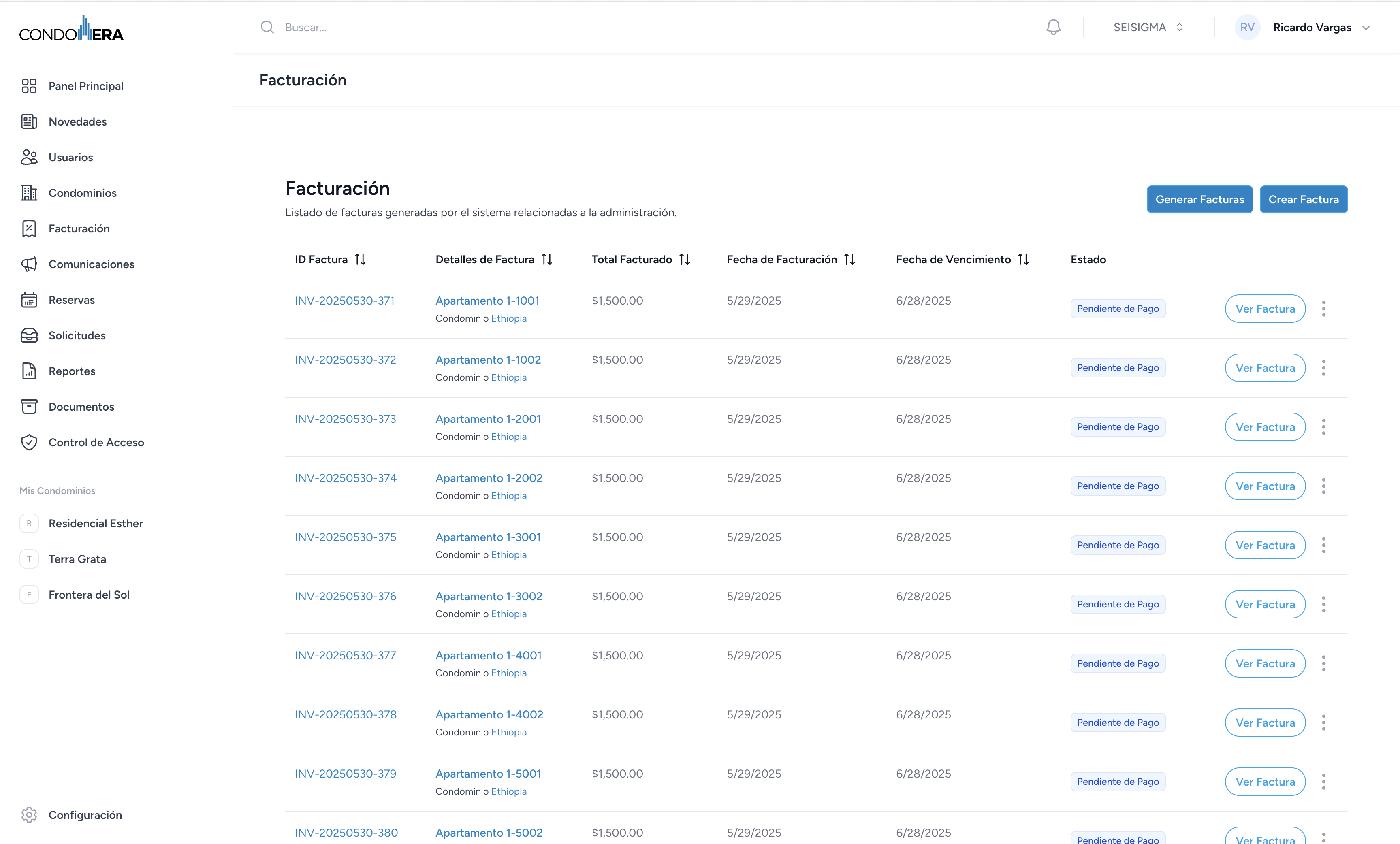 Captura de pantalla de la funcionalidad.